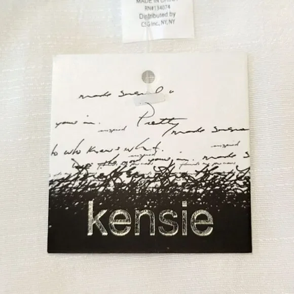 Kensie White Lace Trim Cover-Up Plus Size - Picture 7 of 9